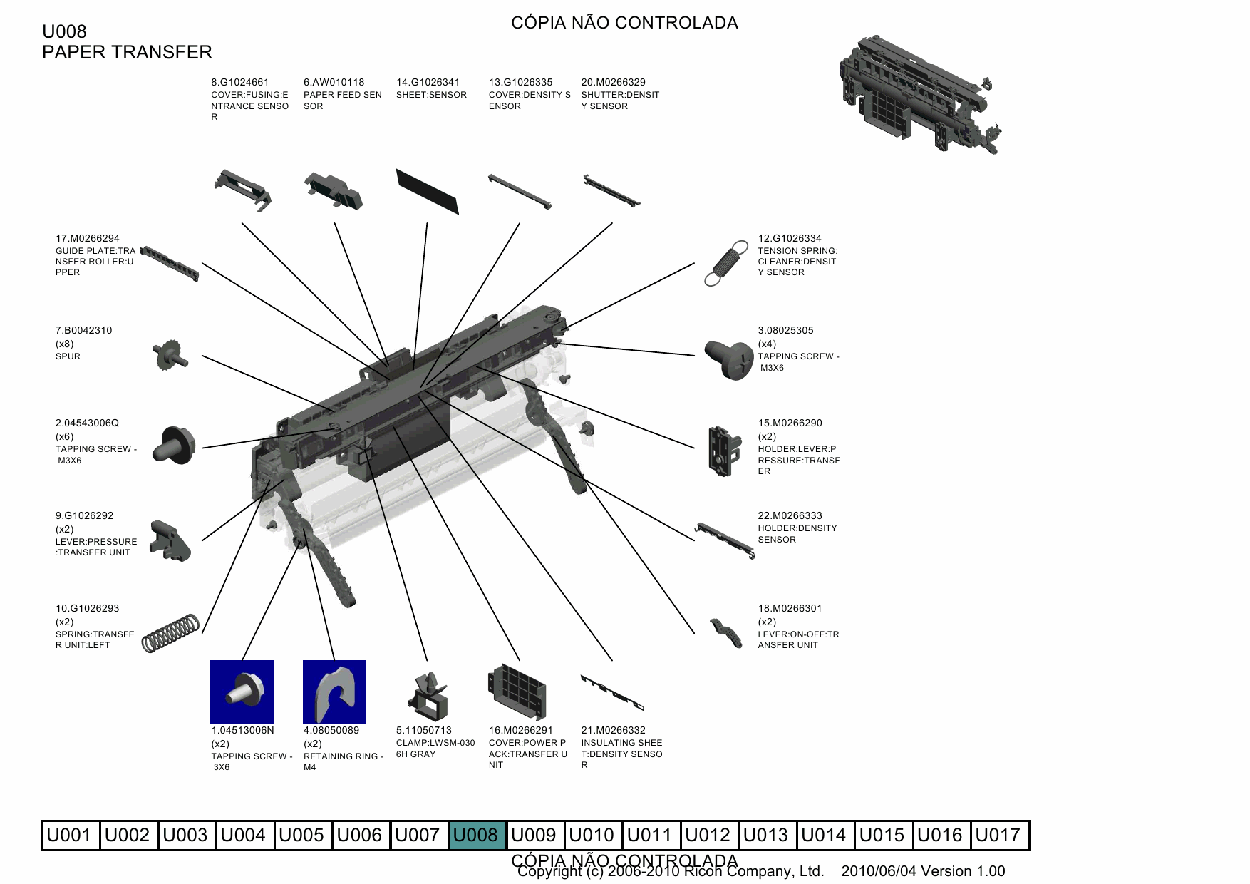 RICOH Aficio SP-C430DN C431DN M065 M066 Parts Catalog-2